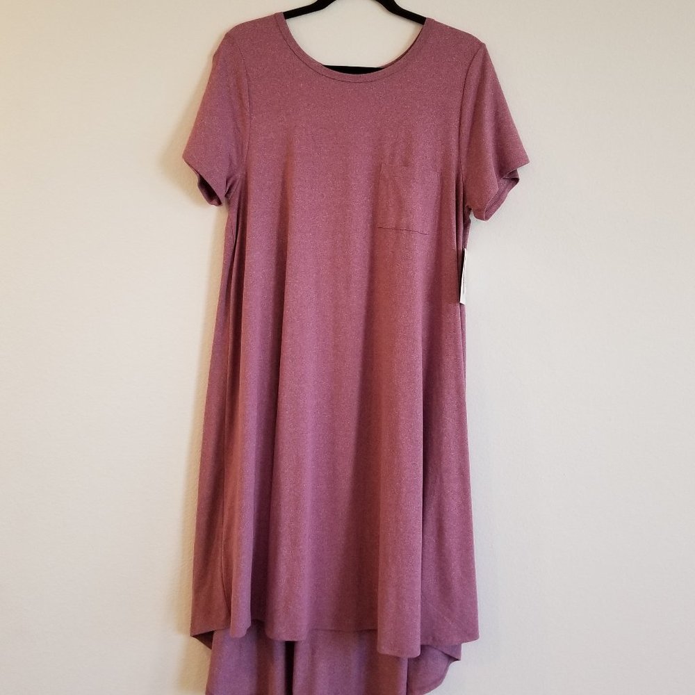 LuLaRoe Mauve Large Carly Dress